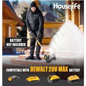 Houselife Cordless Snow Shovel 11in Electric Snow Blower DeWalt 20V Compatible